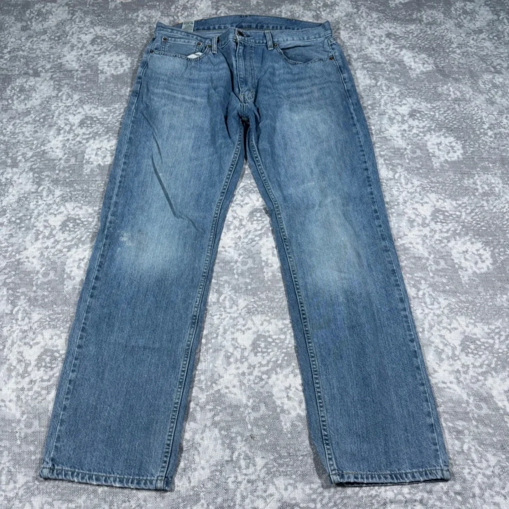 Levi's 505 Regular Fit Jeans Mens 38x34 Blue Medium Wash Straight Leg Denim